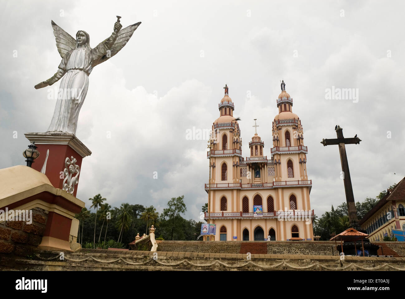 Marth Mariam Forane Marienkirche gebaut in 105 A.D.in Kuravilangad mit Sitz in Kottayam Distrikt von Kerala; Indien Stockfoto