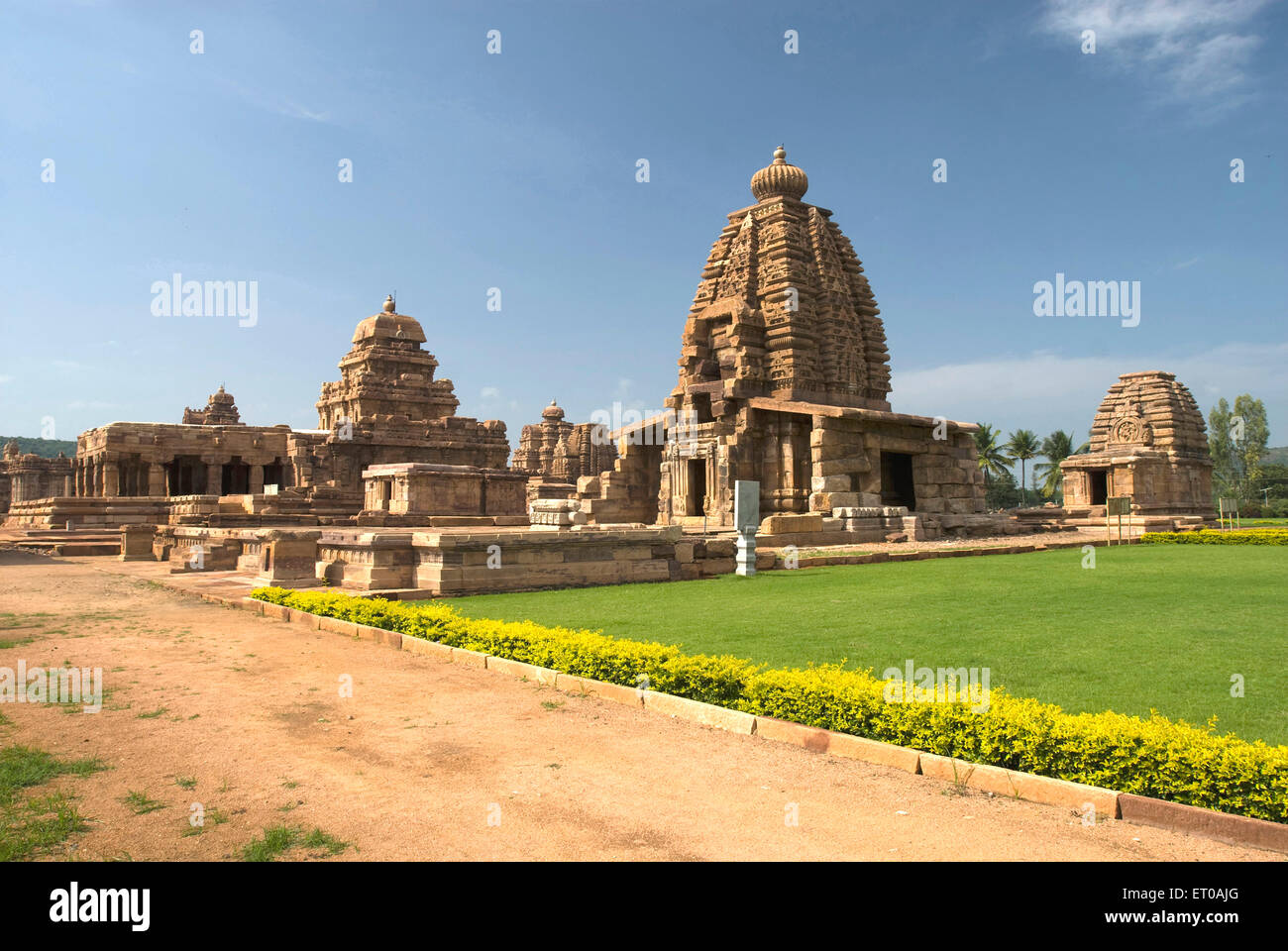 UNESCO-Weltkulturerbe; Tempel in Pattadakal; Karnataka; Indien Stockfoto