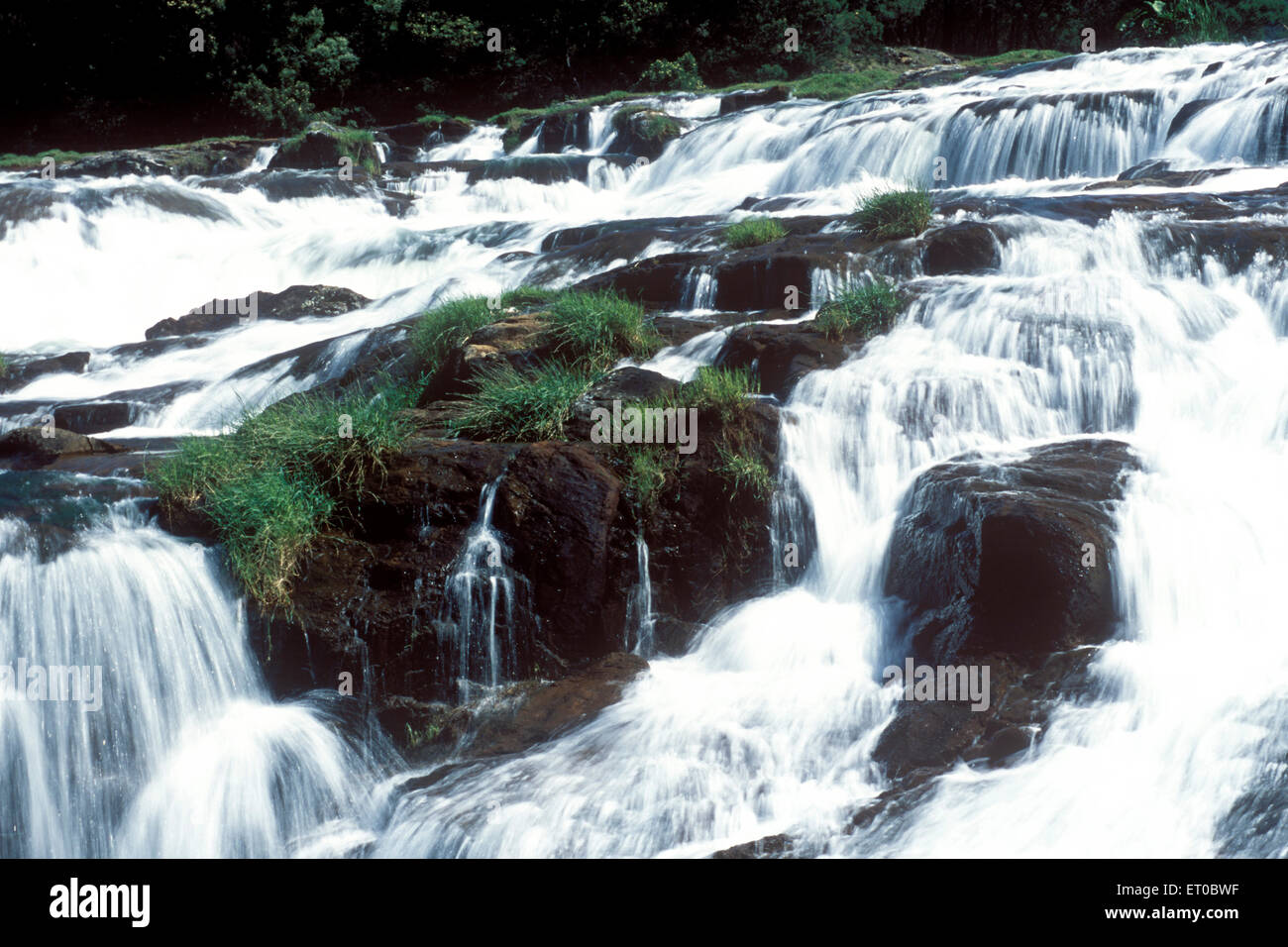 Pykara Wasserfälle, Pykara Wasserfälle, Ooty, Bergstation, Ootacamund, Udagamandalam, Udhagamandalam, Nilgiri Hügel, Western Ghat, Tamil Nadu, Indien, Asien Stockfoto