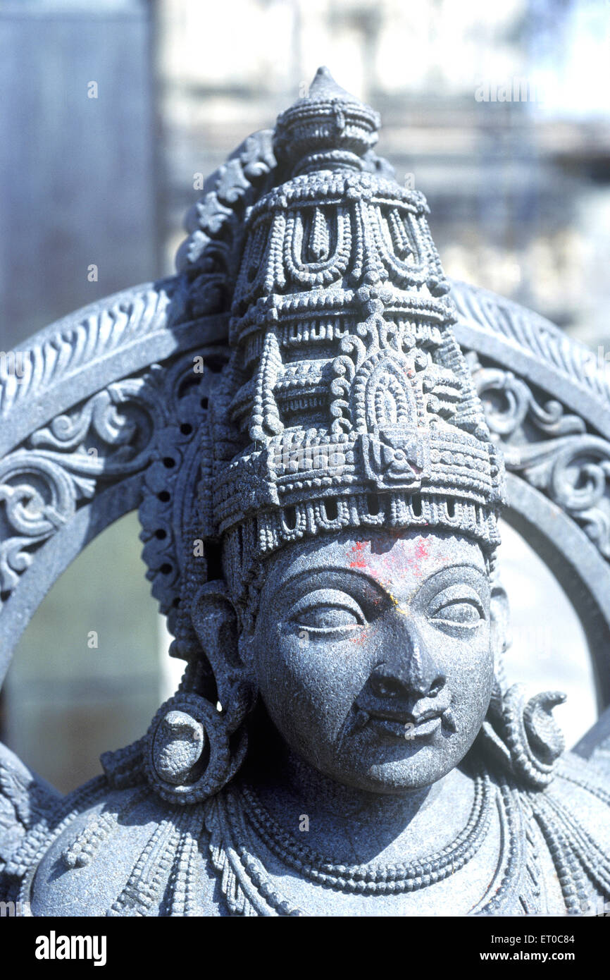Statue des Garuda in Channakeshava Tempel; Belur; Karnataka; Indien Stockfoto