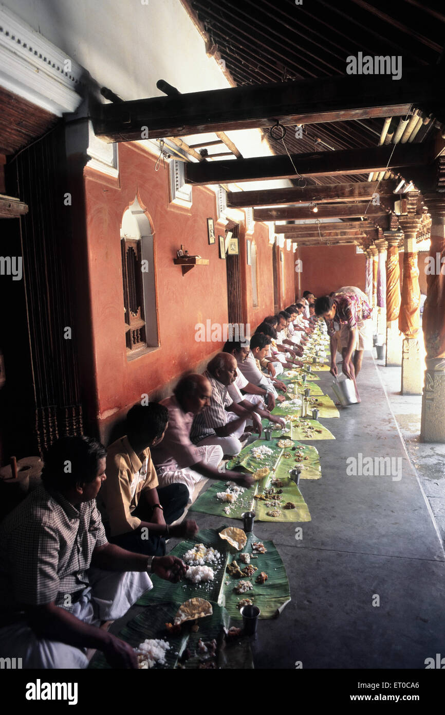 Hochzeitsfest; Nattukottai Chettiar oder Nagarathar Gemeinschaft; Chettinad; Tamil Nadu; Indien Stockfoto
