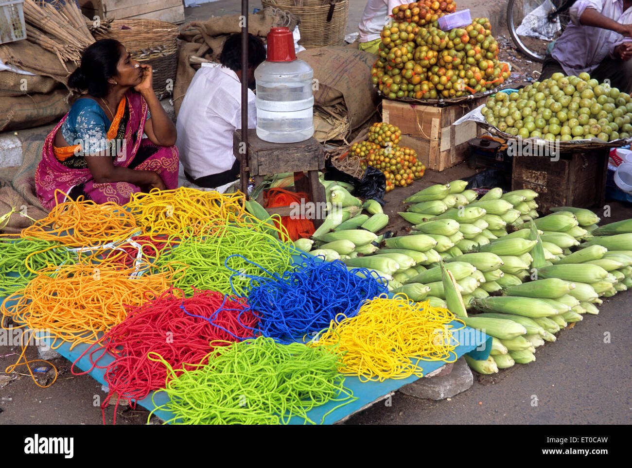 Straße Verkäufer bei George Town in Madras Chennai; Tamil Nadu; Indien Stockfoto