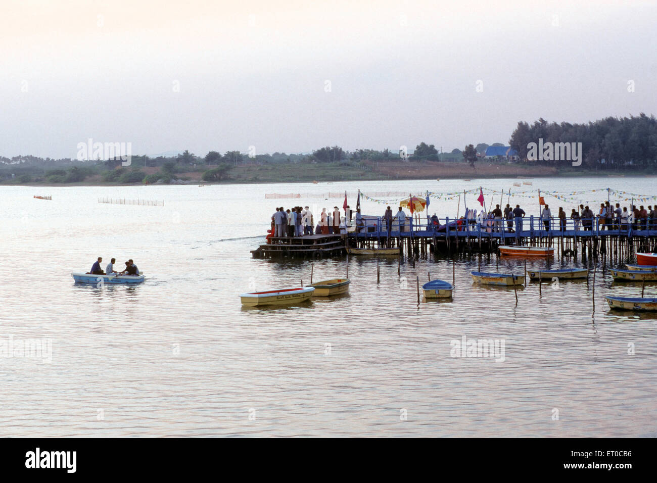 Backwaters, Muttukadu Bootshaus, Muttukkadu, Muthukadu, Madras, Chennai, Tamil Nadu, Indien, Asien Stockfoto