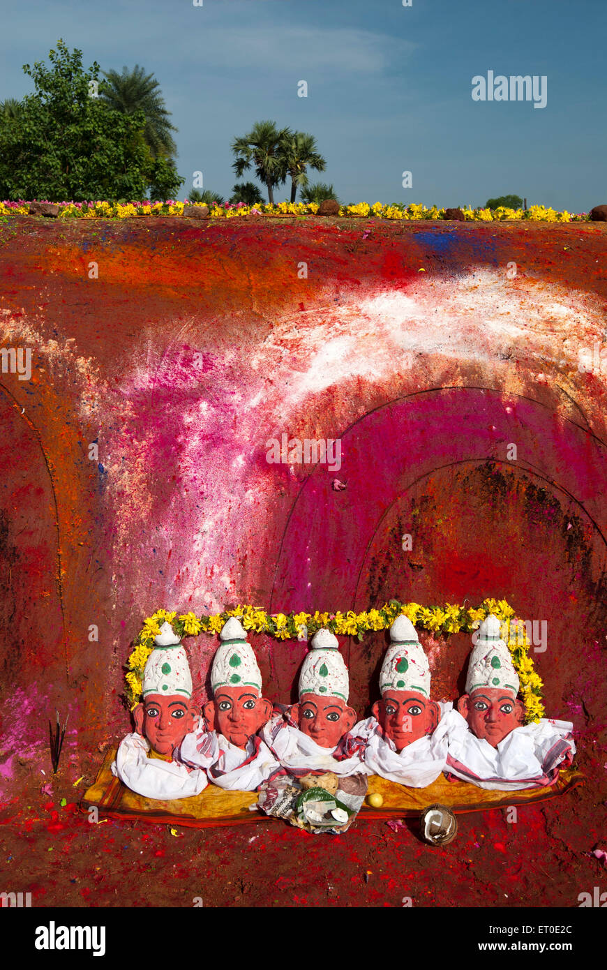 Duryodhana padukalam Festival; Sevilimedu; Kanchipuram; Kancheepuram Bezirk, Tamil Nadu; Indien; Asien Stockfoto