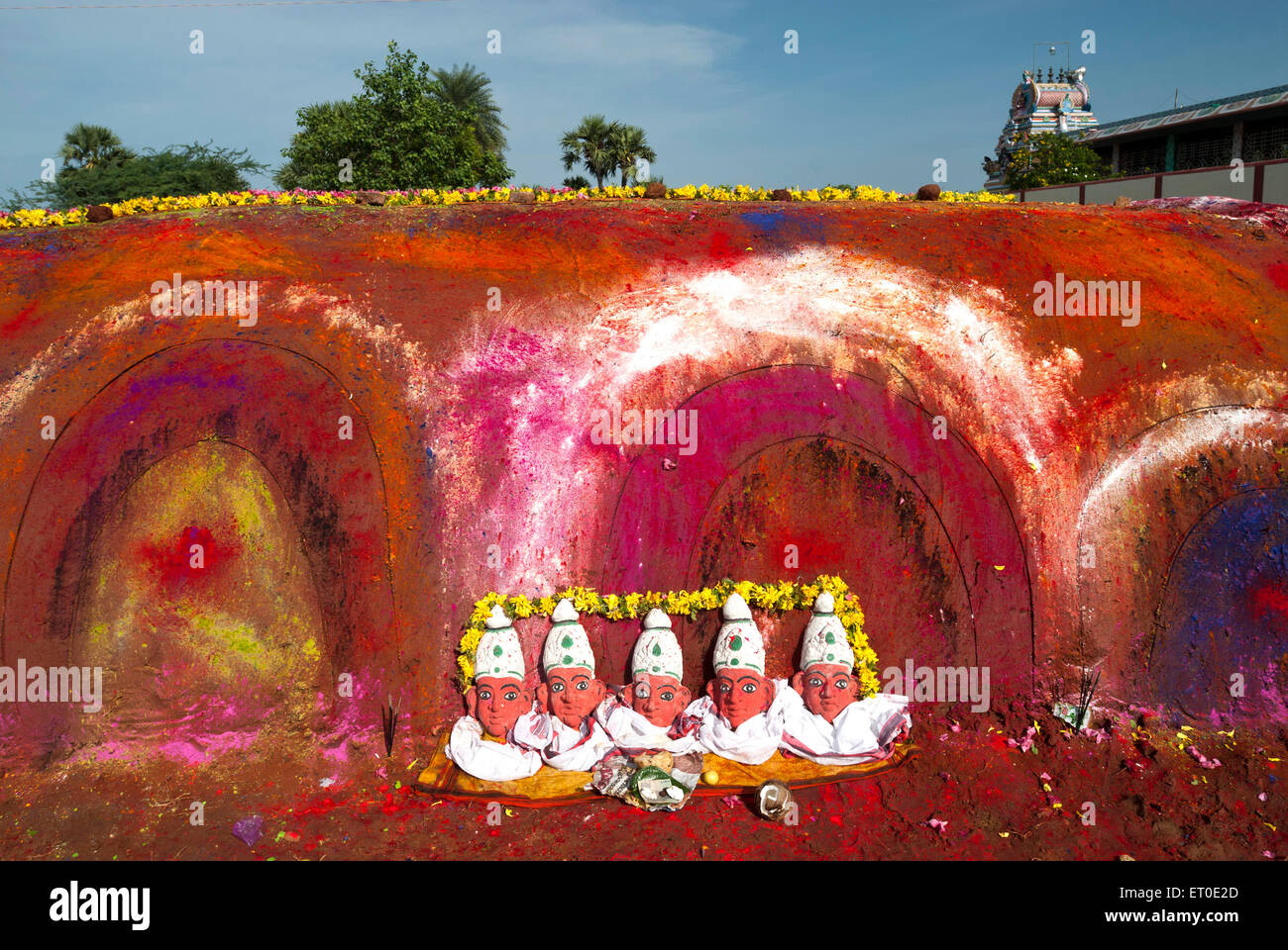 Duryodhana padukalam Festival; Sevilimedu; Kanchipuram; Kancheepuram Bezirk, Tamil Nadu; Indien, Asien Stockfoto