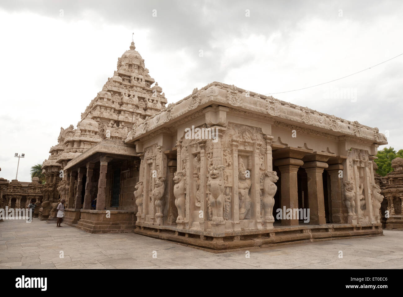 Kailasanatha-Tempel in; Kanchipuram; Kancheepuram; Tamil Nadu; Indien Stockfoto