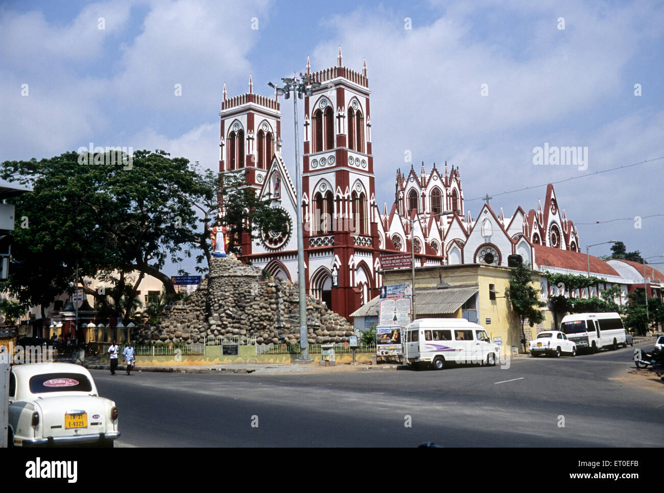 Kirche des Heiligsten Herzens; Pondicherry; Tamil Nadu; Indien Stockfoto