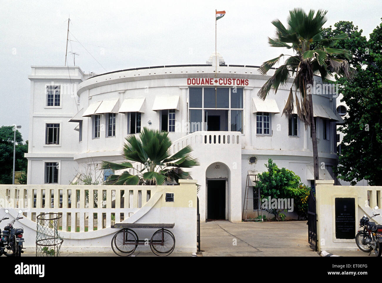 Duane Zoll Goubert Avenue; Strandstraße; Pondicherry; Tamil Nadu; Indien Stockfoto