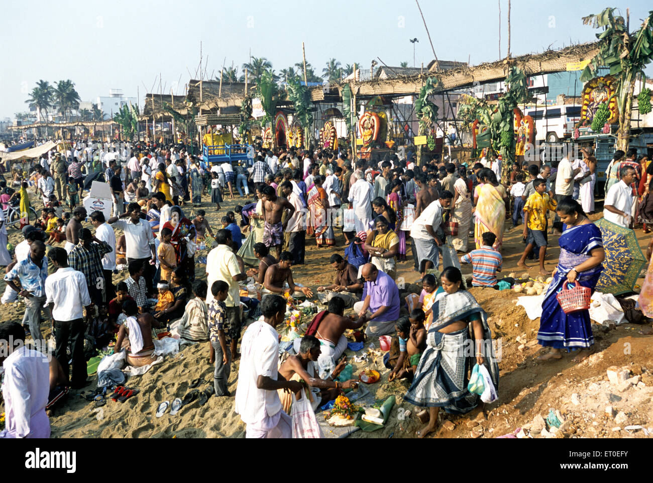 Masi Magma Festival am Vaithi Beach in Pondicherry; Tamil Nadu; Indien NOMR Stockfoto