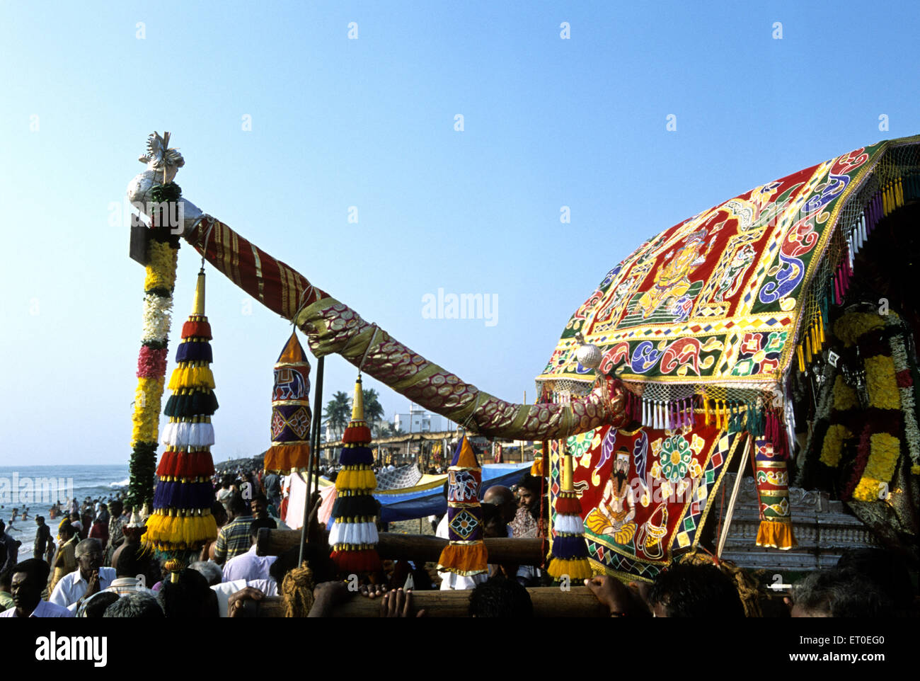 Masi Magma Festival am Vaithi Beach in Pondicherry; Tamil Nadu; Indien Stockfoto