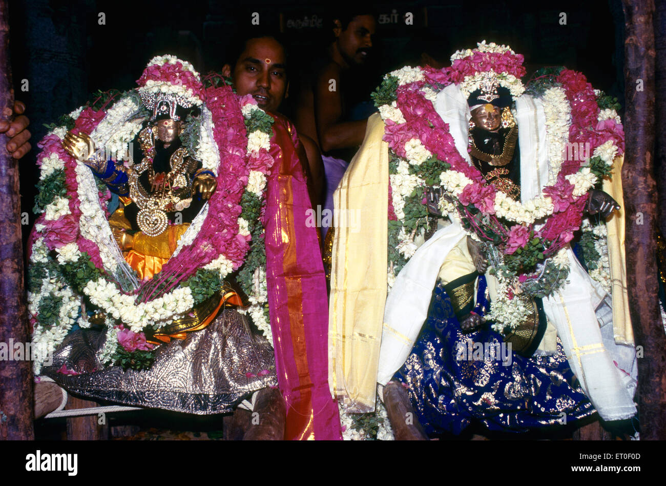 Thiruvenkadar und Sivakalai Hochzeit, Puhar, Poompuhar, Kaveripoompattinam, Mayiladuthurai, Tamil Nadu, Indien, Asien Stockfoto