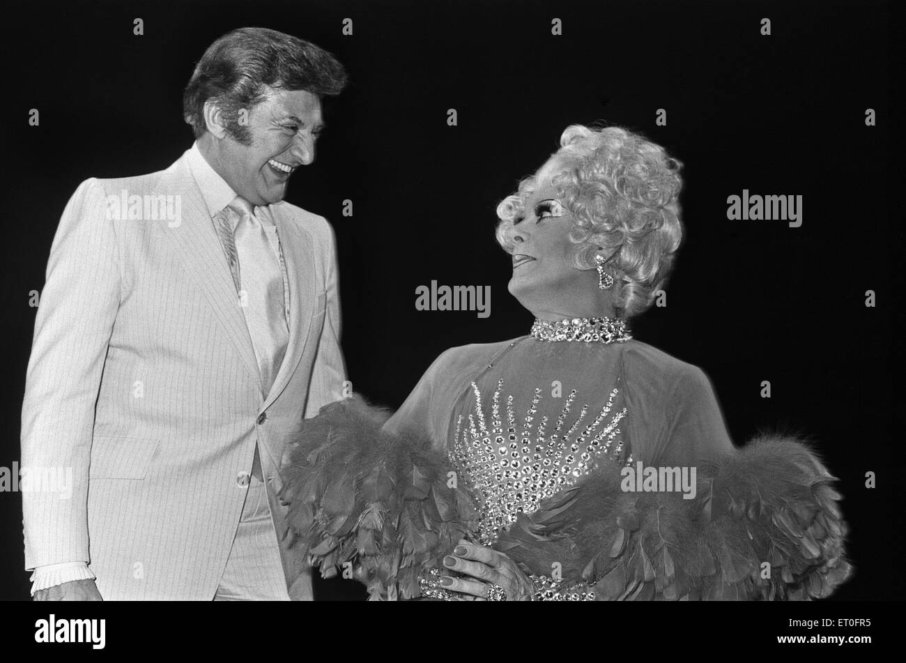 Danny La Rue im Teatro Coventry, 8. April 1978. Stockfoto