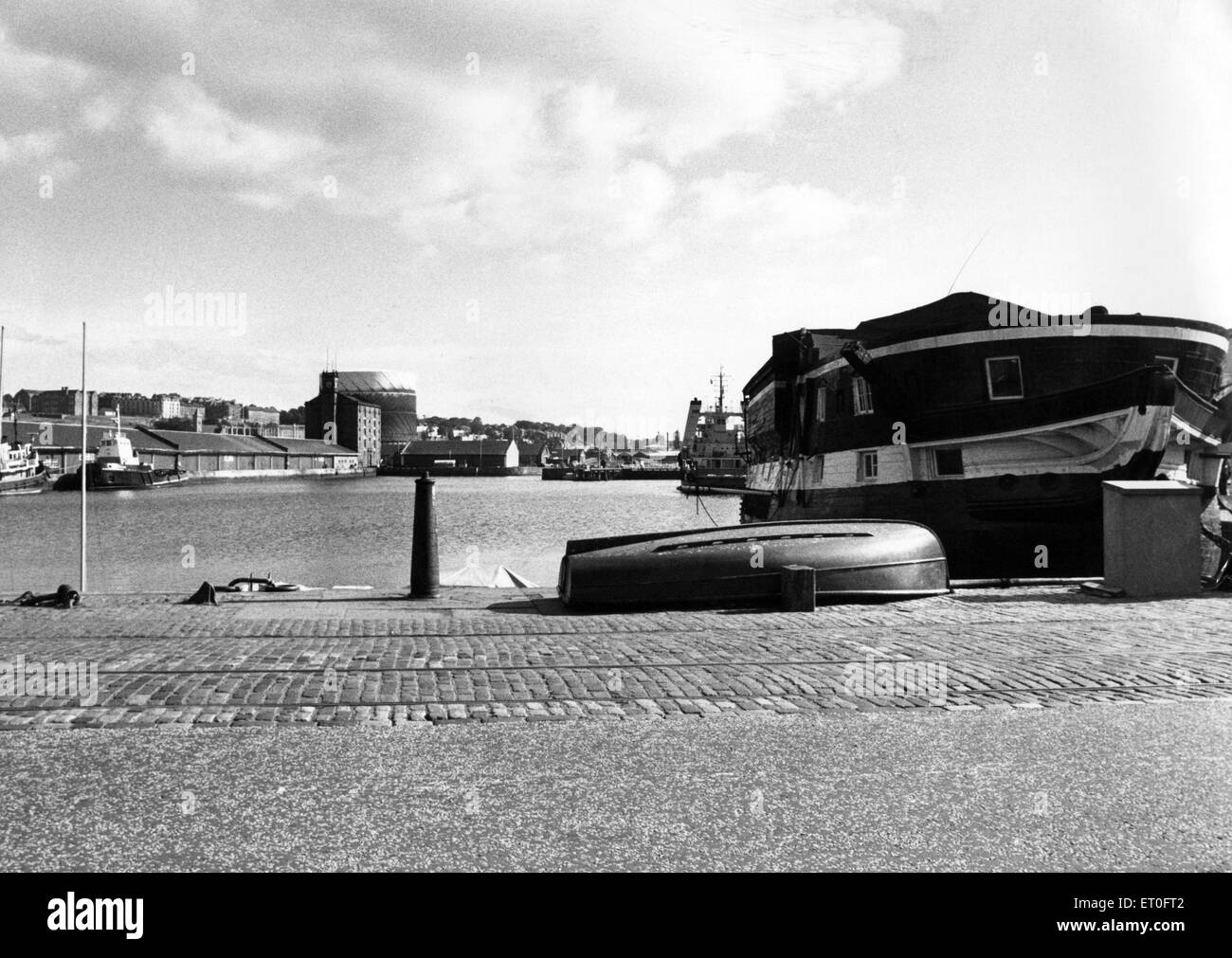 Eine fast leere Hafen von Dundee. 4. September 1976. Stockfoto