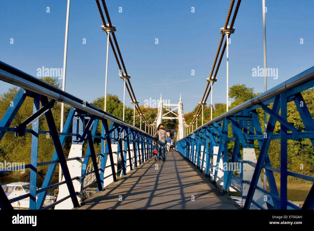 Fußgängerbrücke , Fuß über Brücke , FOB , London , England , Großbritannien , Vereinigtes Königreich Stockfoto