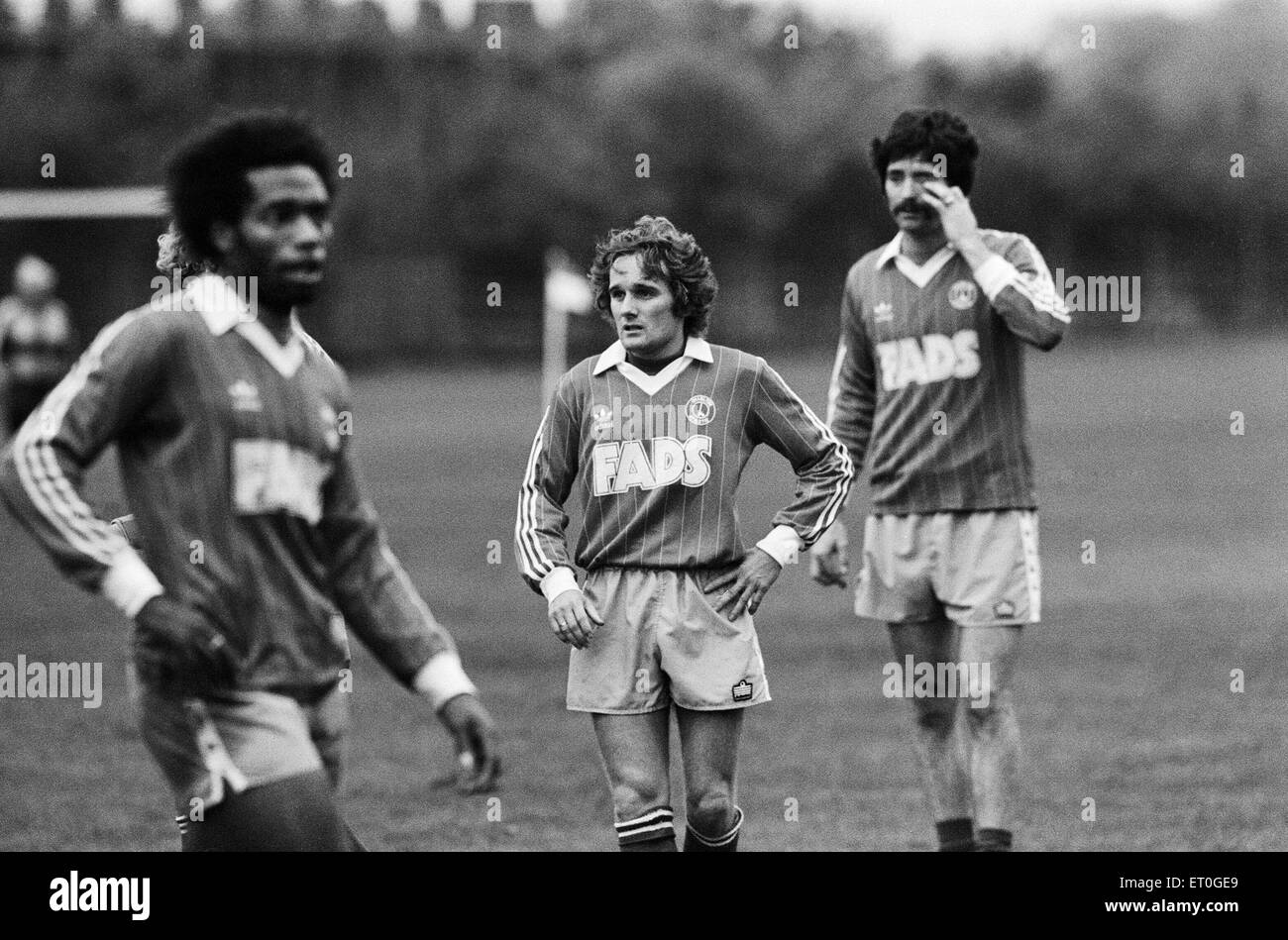 Charlton Athletic im Bild neu dänische Unterzeichnung Allan Simenson während seiner ersten Trainingseinheit für den Club in Eltham, London. Oktober 1982. Stockfoto