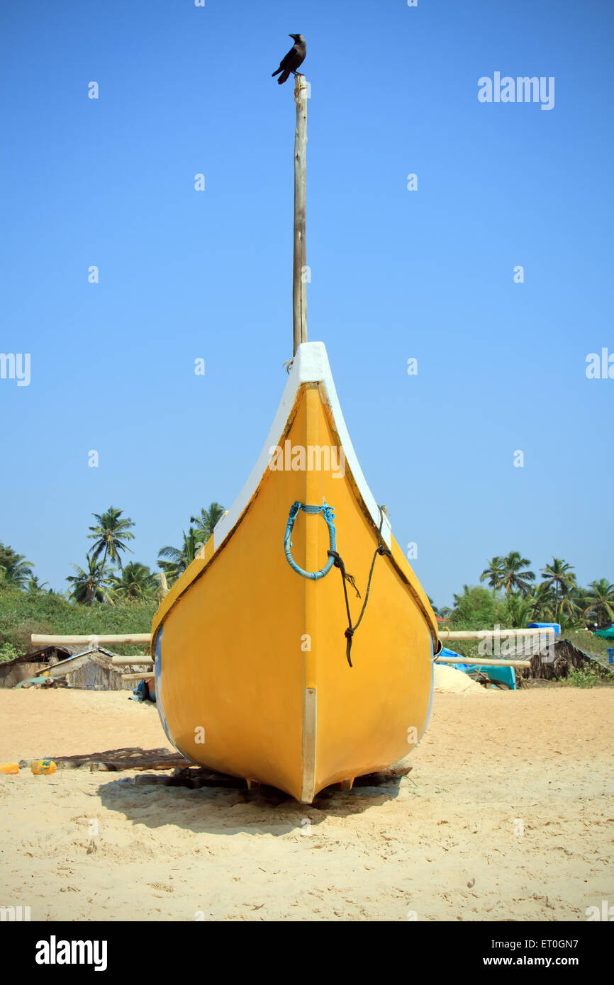 Fischerboot am Strand Stockfoto