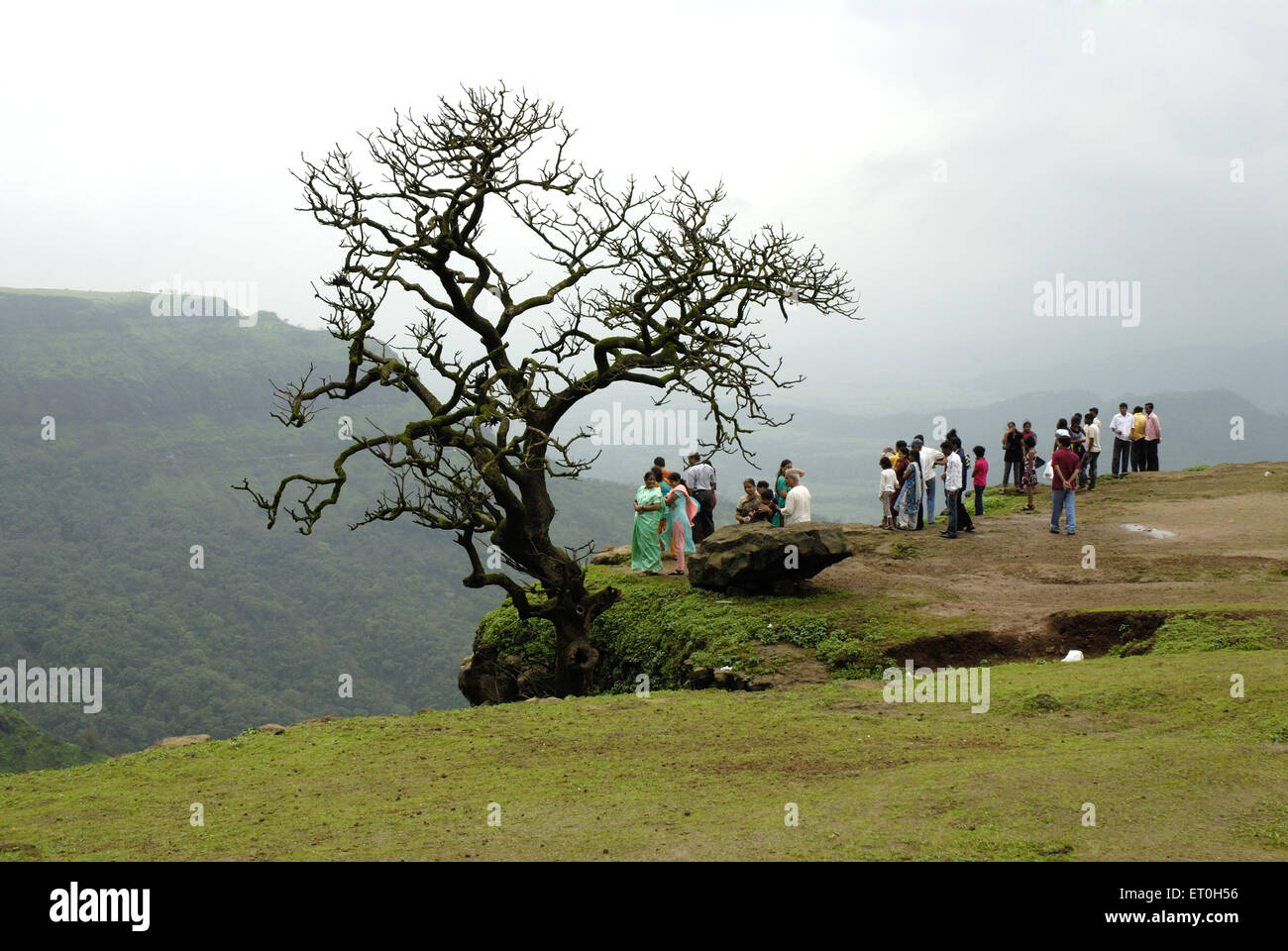 Tourist in Malshej Ghat; Maharashtra; Indien, asien Stockfoto