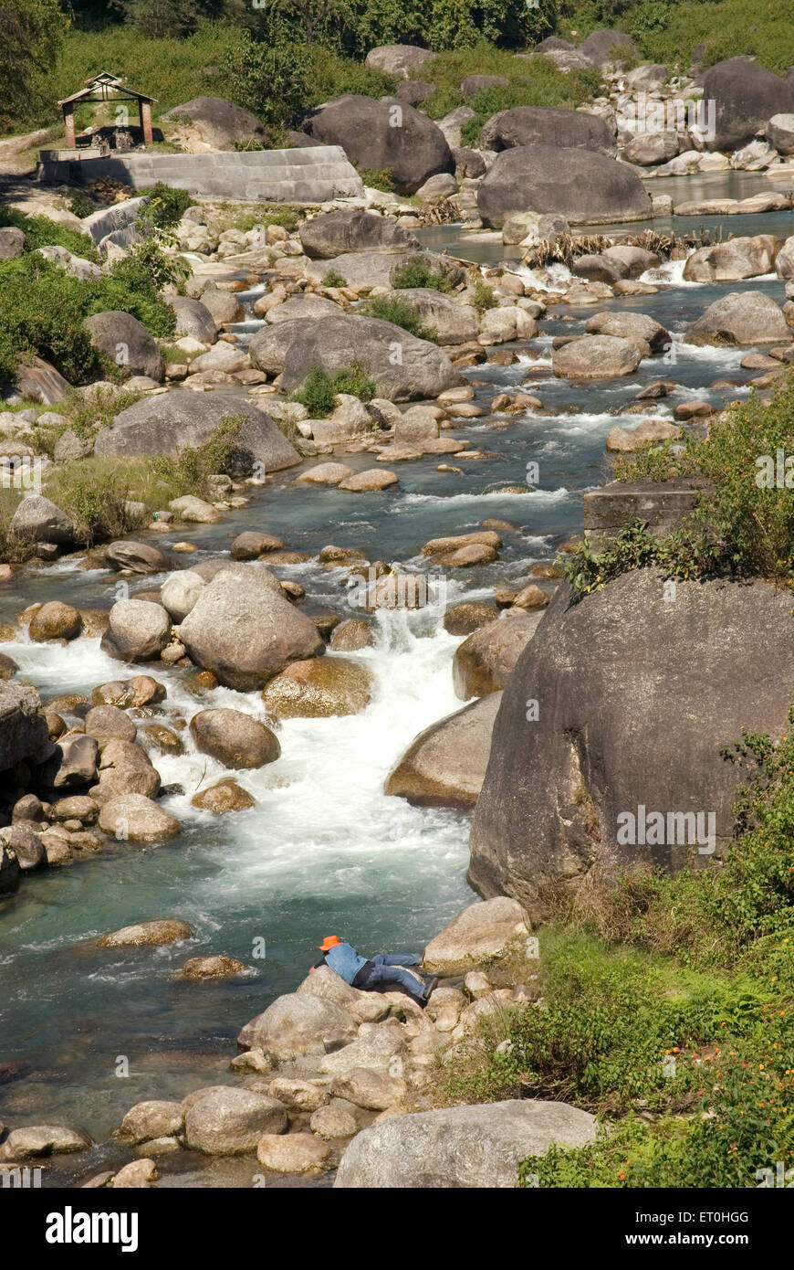 Beas River bei Palanpur; Himachal Pradesh; Indien Stockfoto