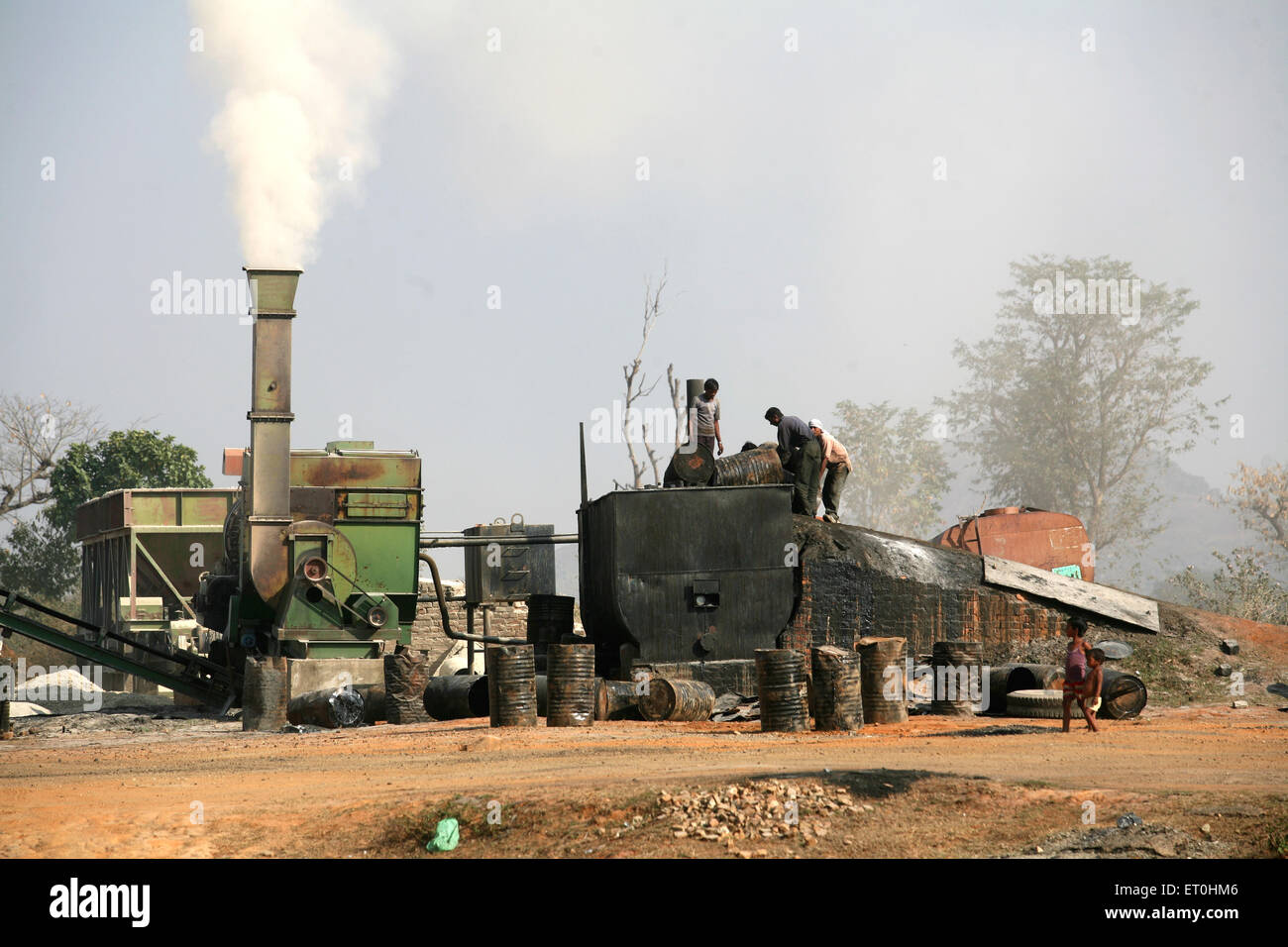 Teerfabrik, Ranchi, Jharkhand, Indien, indische Fabrik Stockfoto