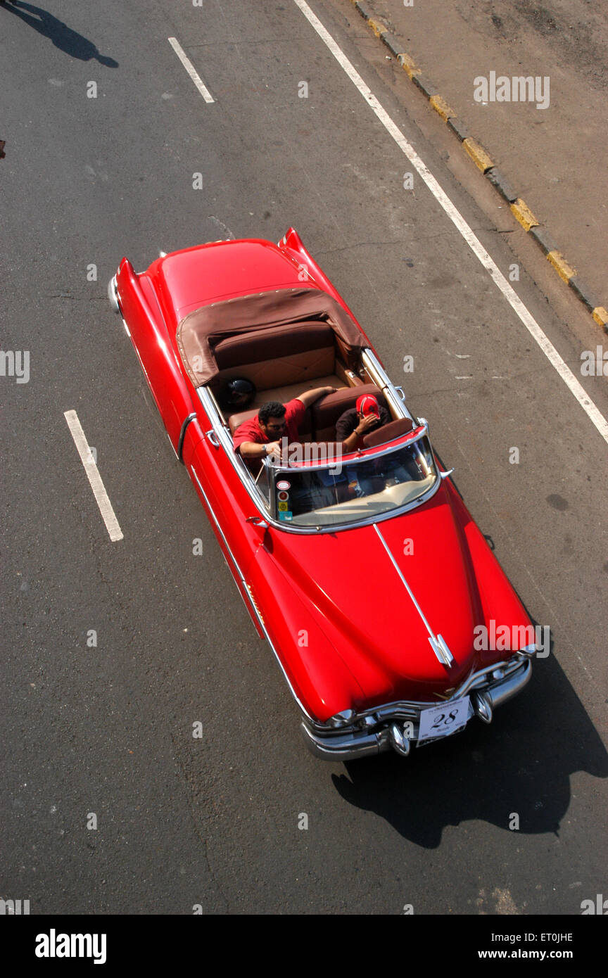 Oldtimer, Oldtimer-Rallye, Kala Ghoda, Bombay, Mumbai, Maharashtra, Indien, Asien Stockfoto