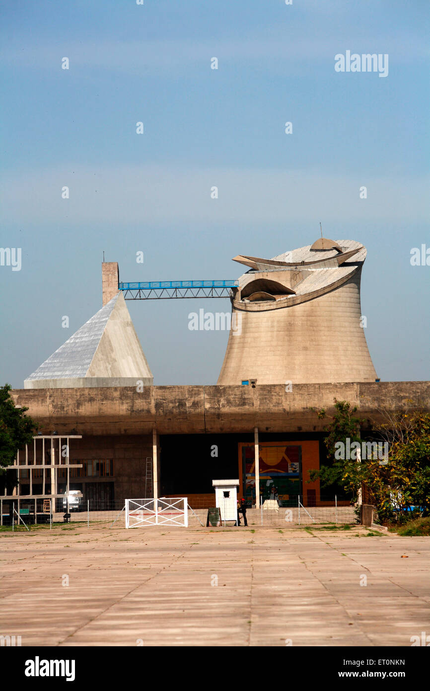 Palast des Versammlungsgebäudes, Le Corbusier Architektur, Chandigarh, Union Territory, UT, Indien, Indianer Stockfoto