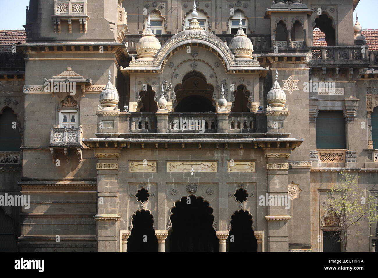 Maharadschas Palast, Nava Rajawada, Neuer Palast, Kolhapur, Maharashtra, Indien Stockfoto