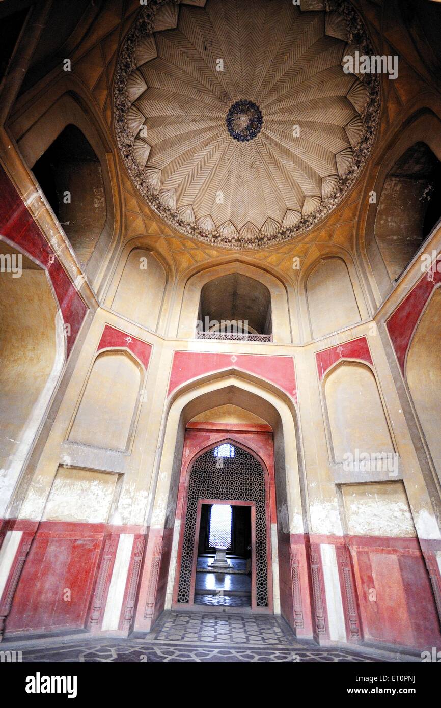 Innen Humayun-Mausoleum vom Eingangstor; Delhi; Indien Stockfoto