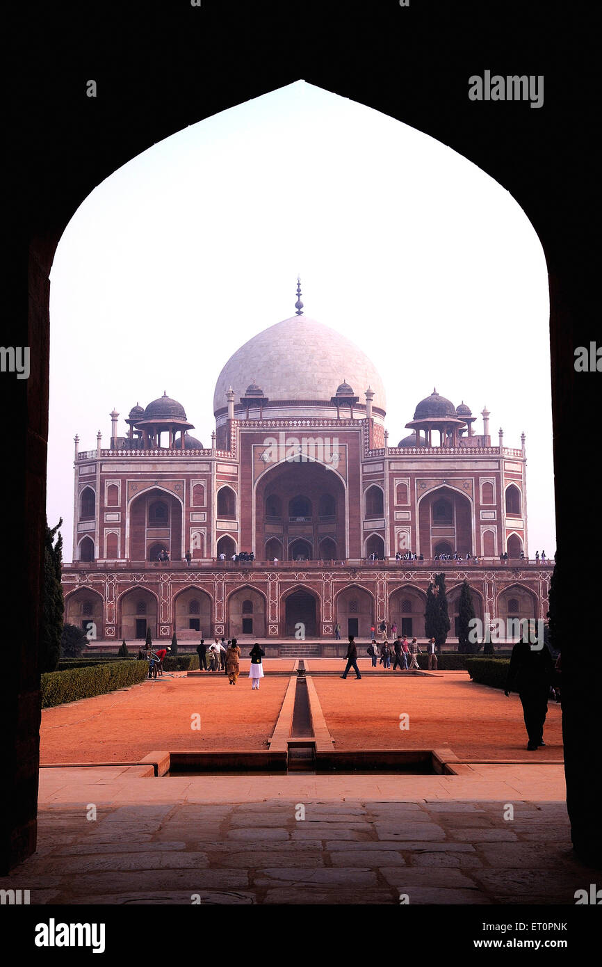 Humayun-Grab, Humayun-Grab, UNESCO-Weltkulturerbe, Delhi, Indien, indisches Denkmal Stockfoto