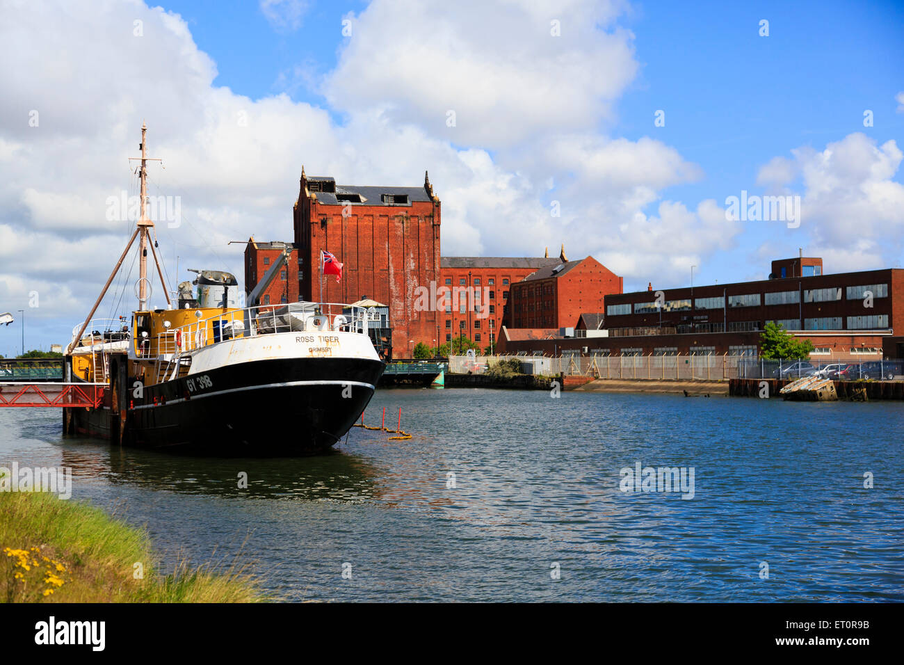 Grimsby Angeln Erbe Trawler "Ross Tiger" auf dem Fluss Humber. Stockfoto