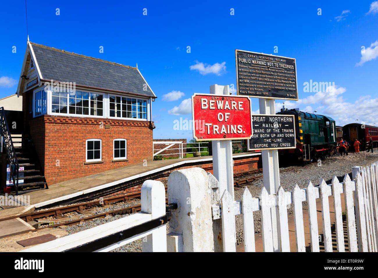 Ludborough Bahnhof, Lincolnshire Wolds Railway. Stockfoto