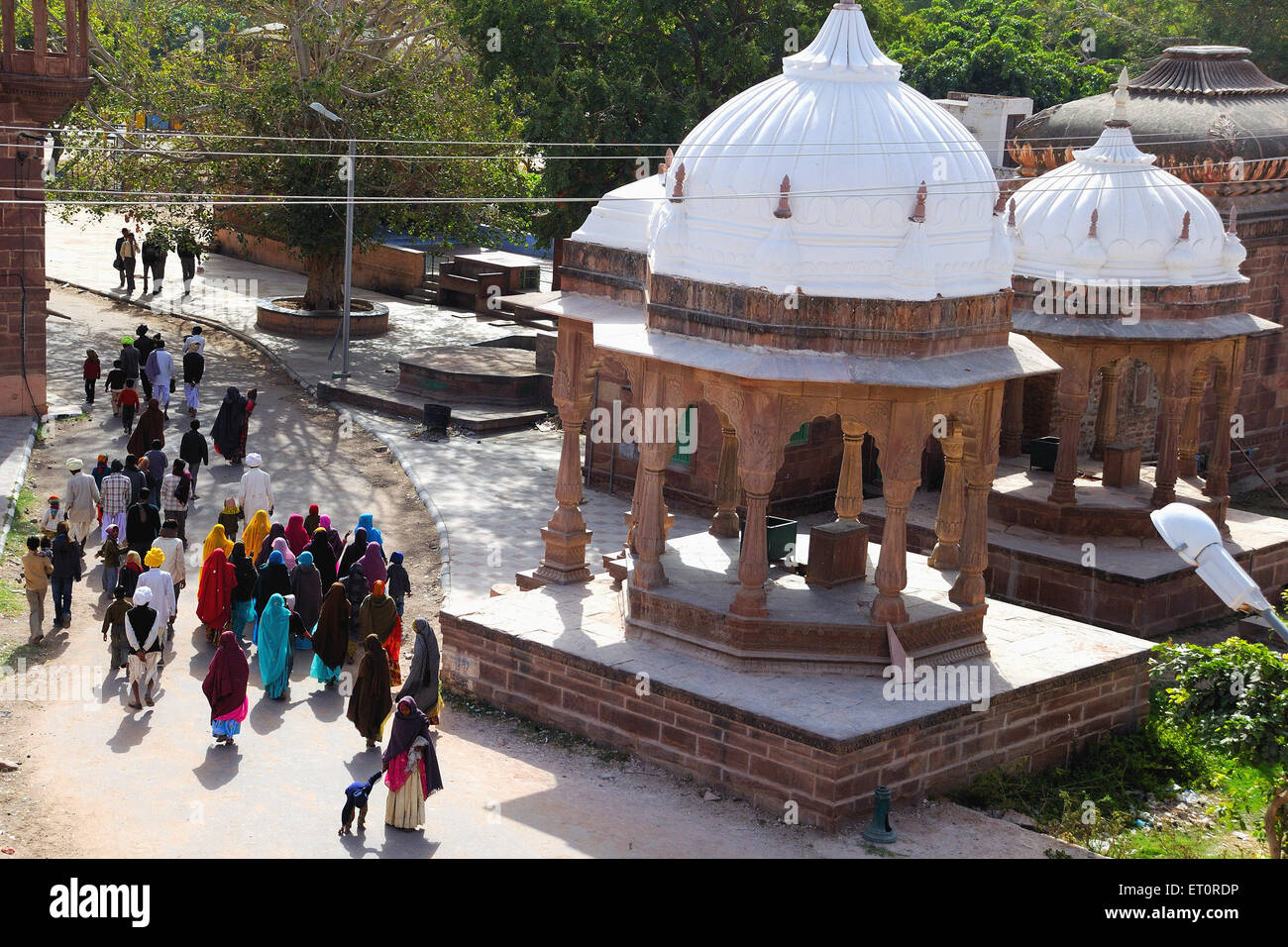 Ehrenmale von Marwar Rajput Maharaja; Jodhpur; Rajasthan; Indien Stockfoto