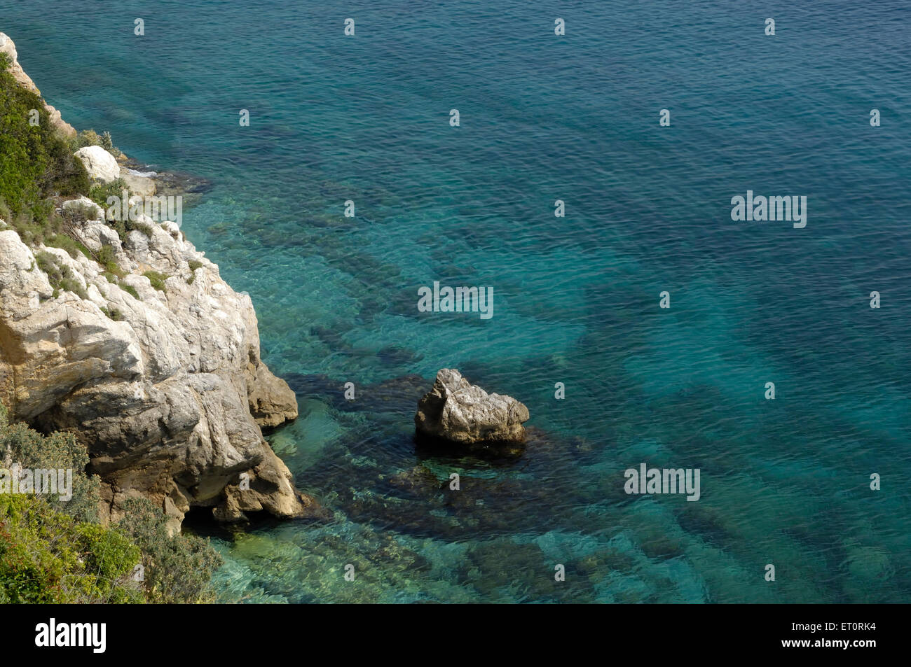 ein Blick aufs Meer am Capo Noli Kap, Italien Stockfoto ein Blick aufs Meer am Capo Noli Kap, Italien Stockfoto