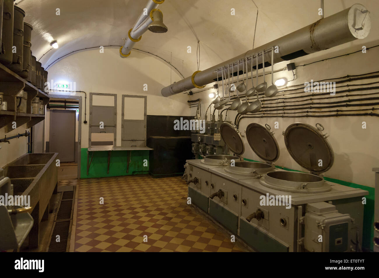 Schoenenbourg, Frankreich, Küche in der Artillerie-Fabrik Schoenenbourg Stockfoto