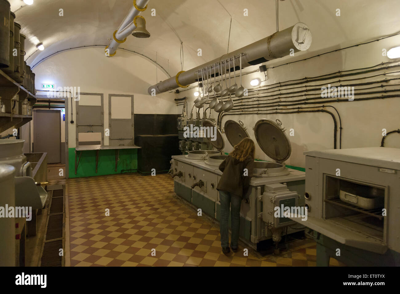 Schoenenbourg, Frankreich, Küche in der Artillerie-Fabrik Schoenenbourg Stockfoto