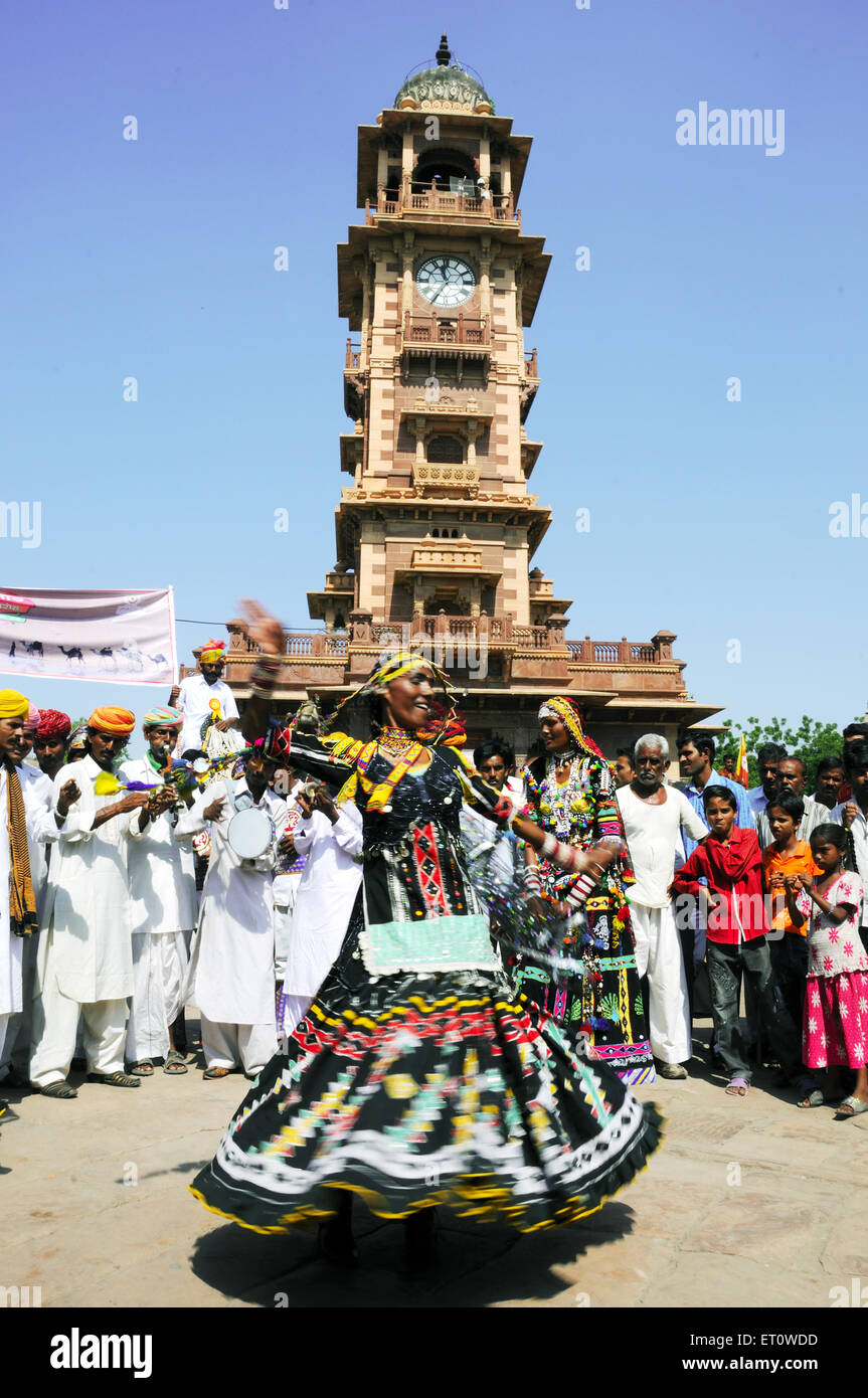 Kalbeliya Folk Tänzer; Jodhpur; Rajasthan; Indien Herr #786 Stockfoto