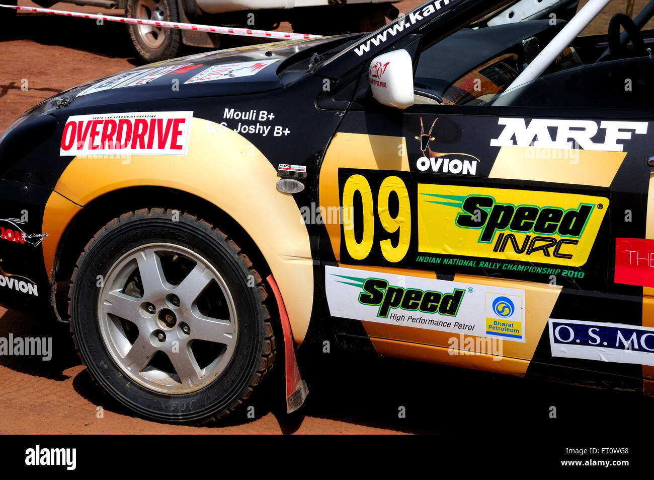 Car Rallye-Teilnehmer, Indien Stockfoto
