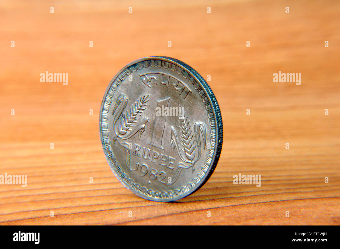 Konzept der indischen Münze eine Rupie Stockfoto