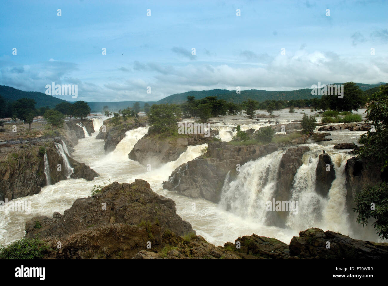 Hogenakkal fällt; Tamil Nadu; Indien Stockfoto