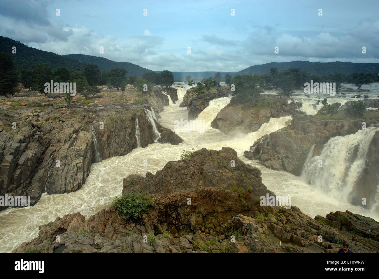 Hogenakkal fällt; Tamil Nadu; Indien Stockfoto