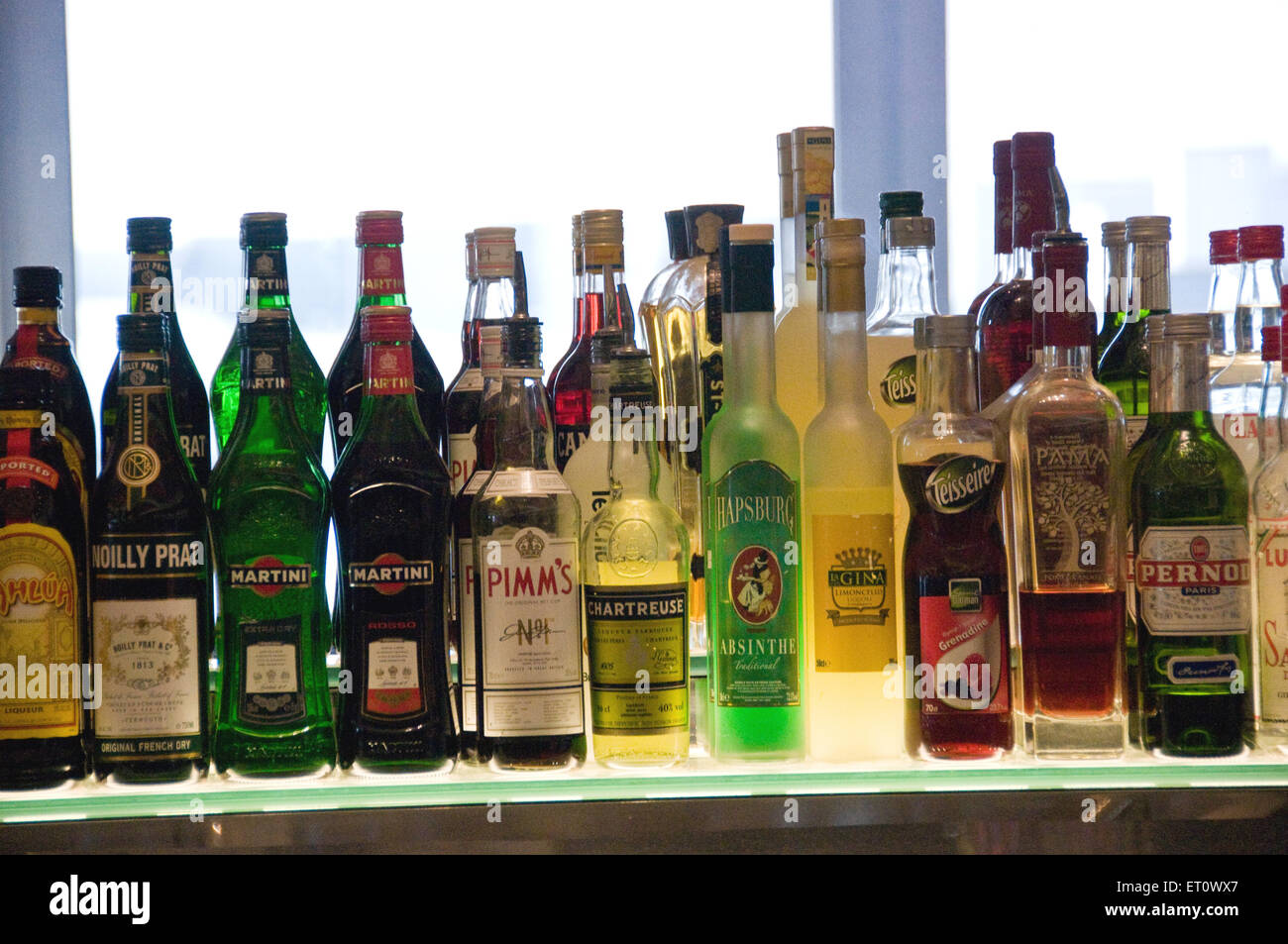 Whisky-Flaschen Stockfoto