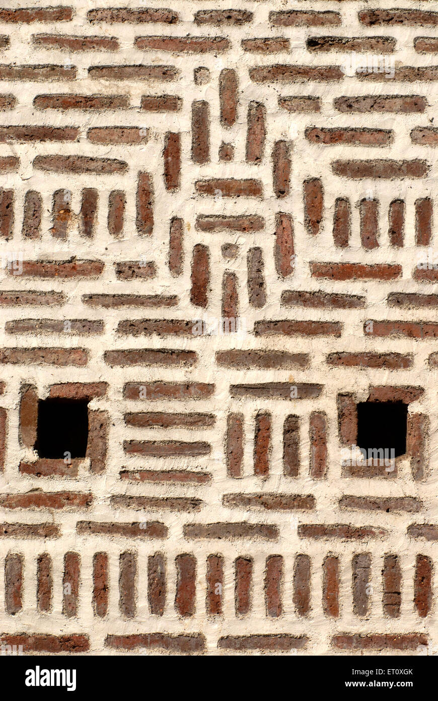 Mauer, Vishrambaug Wada, Peshwa Palast, Pune, Maharashtra, Indien Stockfoto