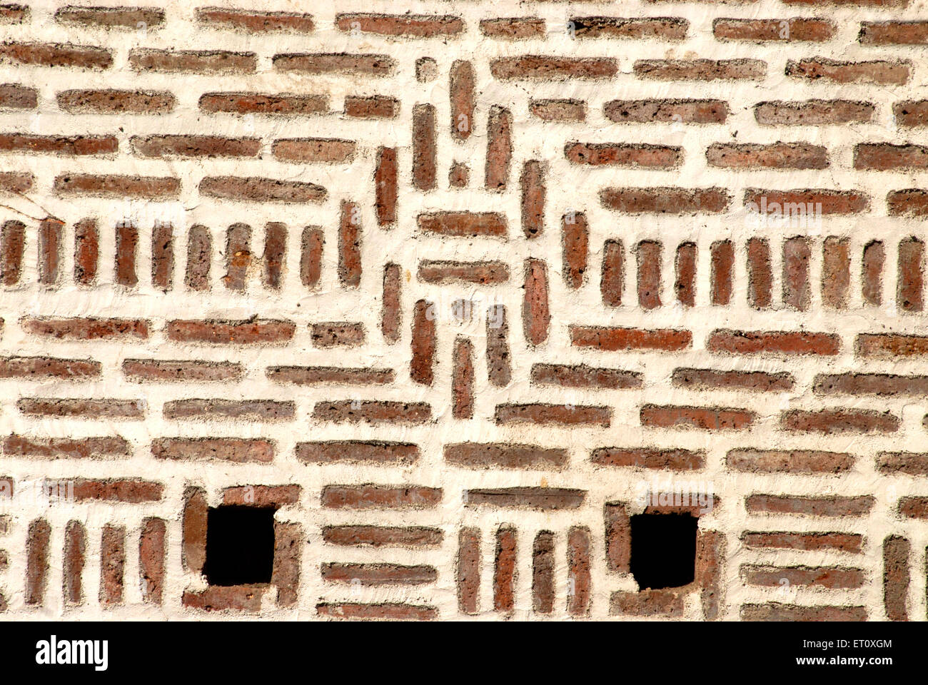 Mauer, Vishrambaug Wada, Peshwa Palast, Pune, Maharashtra, Indien Stockfoto