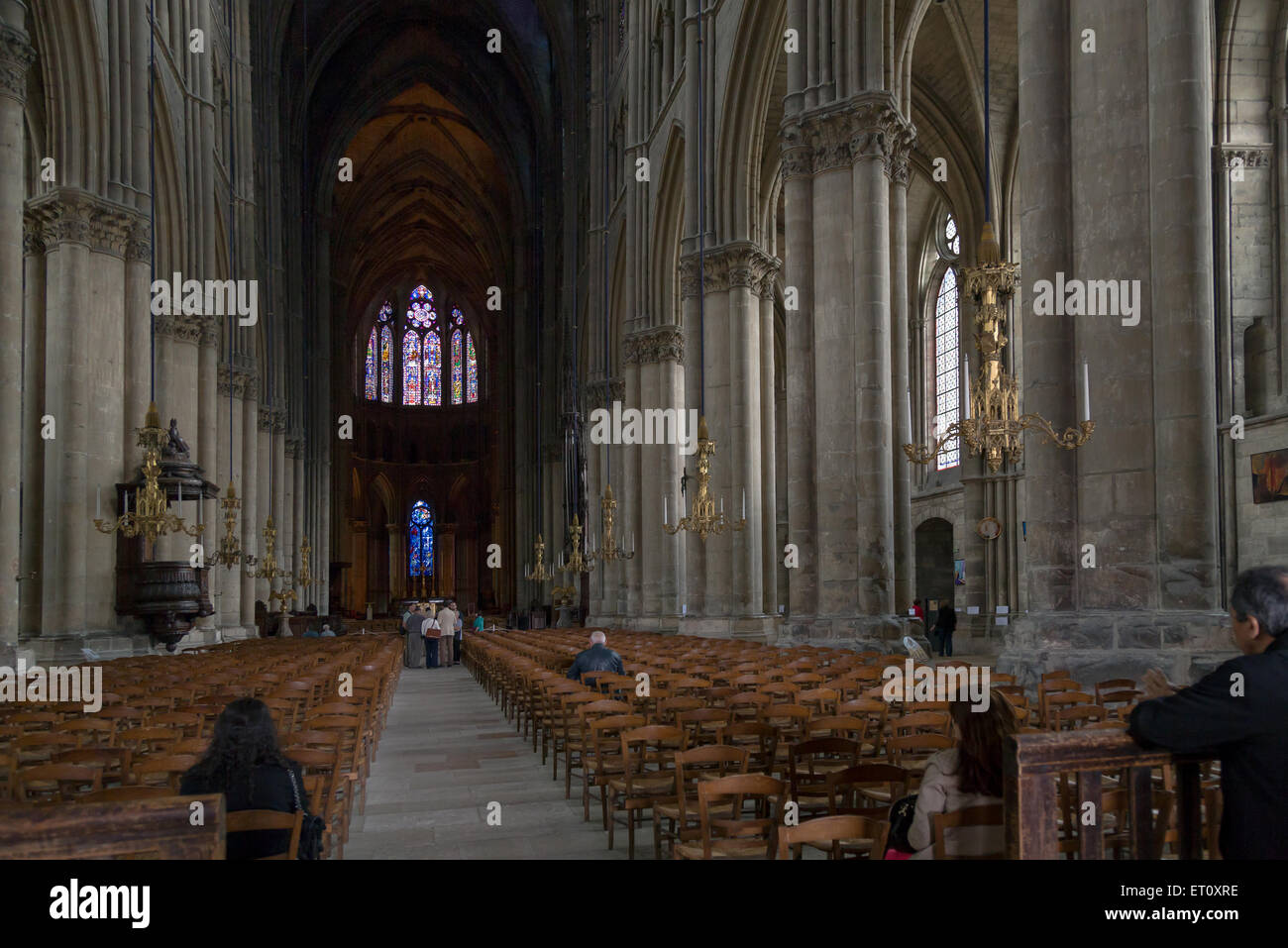 Reims, Frankreich, in der Kathedrale Notre-Dame von Reims Stockfoto