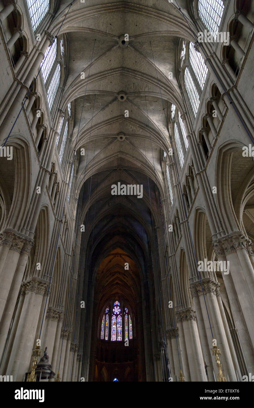 Reims, Frankreich, Deckengewoelbe der Kathedrale Notre-Dame von Reims Stockfoto