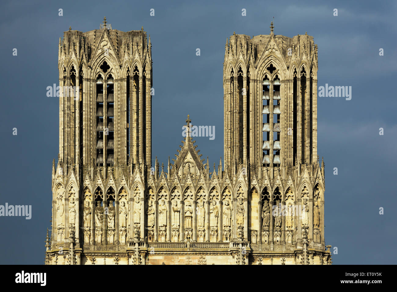 Reims, Frankreich, Kathedrale Notre-Dame von Reims im Zentrum Stadt Stockfoto