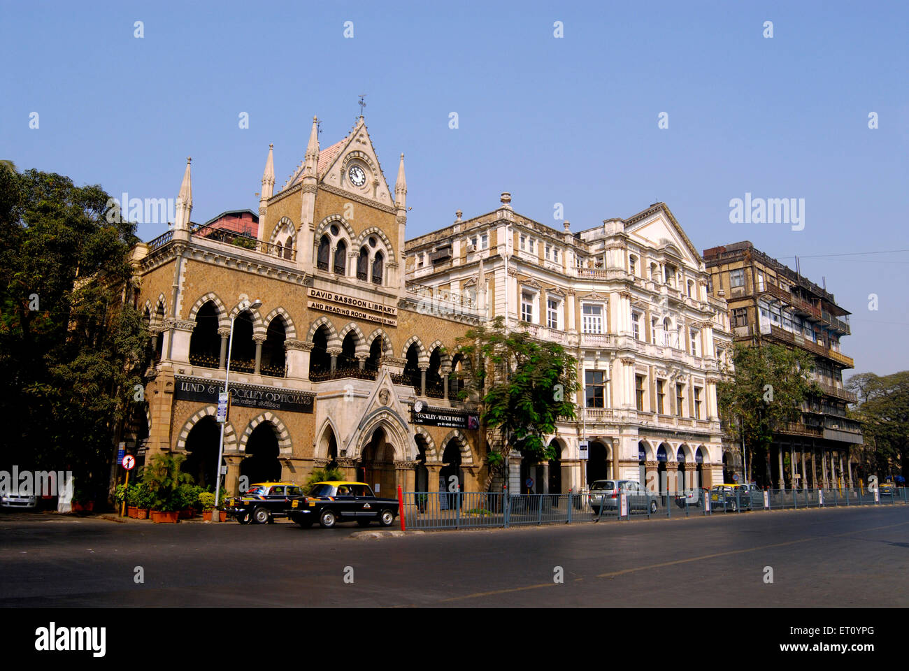 David Sassoon Bibliothek Heer und Marine building; Esplanade Mansion Erbe im Kala Ghoda; Fort Mumbai Stockfoto