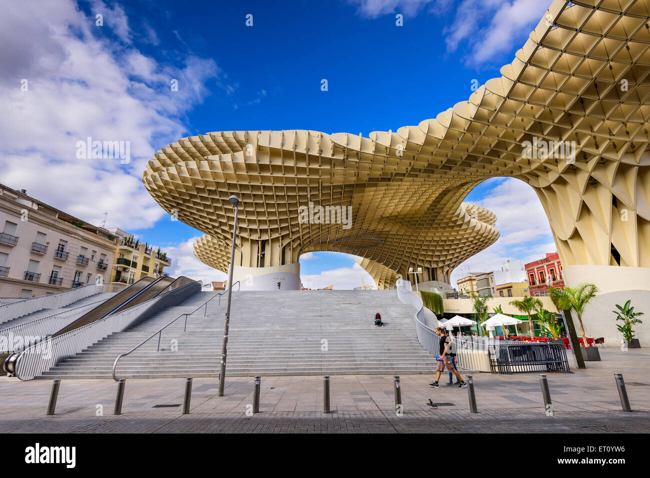 Der Gehweg Metropol Parasol in Sevilla, Spanien. Stockfoto