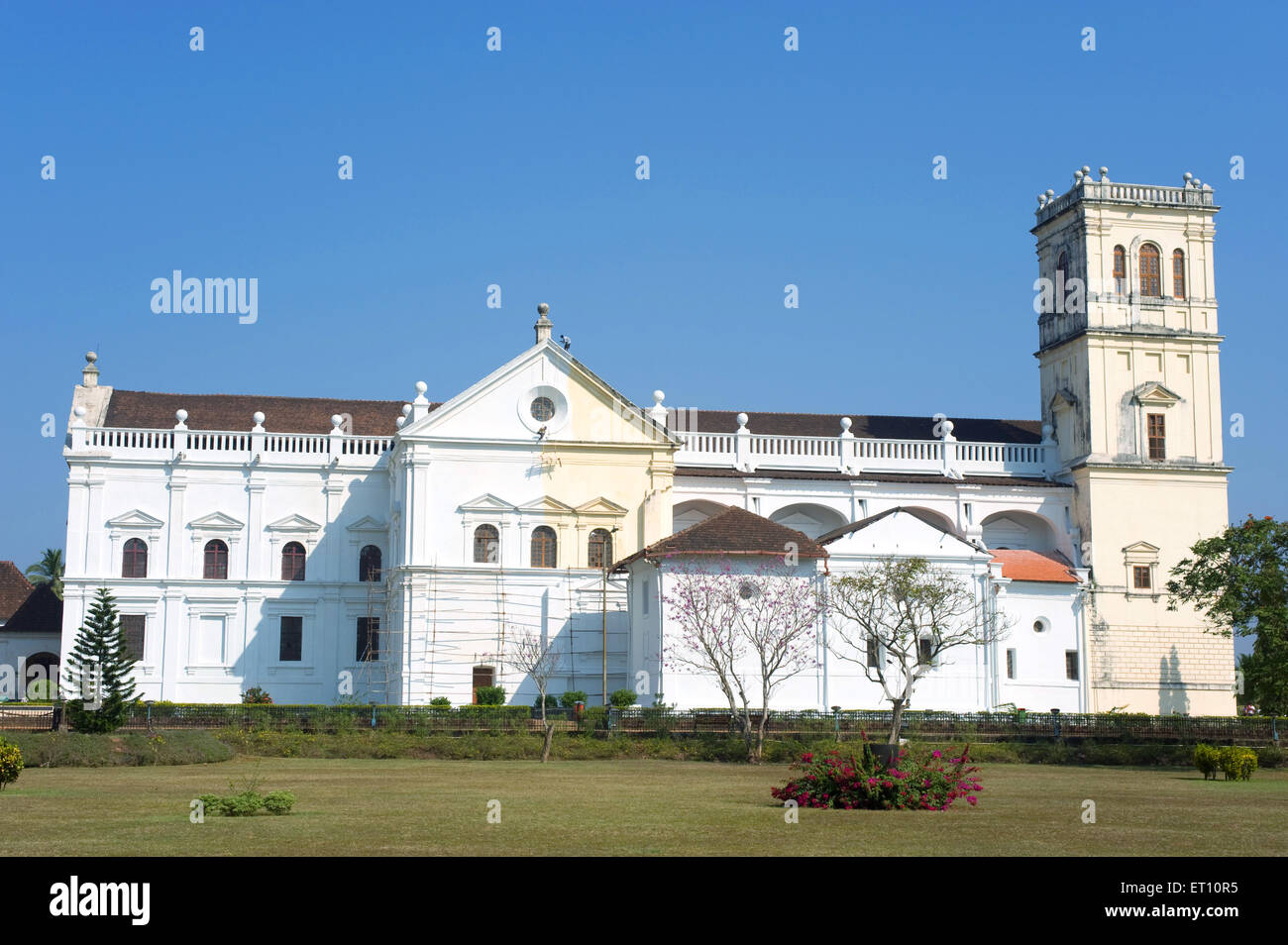 Toskanische dorischen Stil auf Se Kathedrale am Velha; Goa; Indien Stockfoto