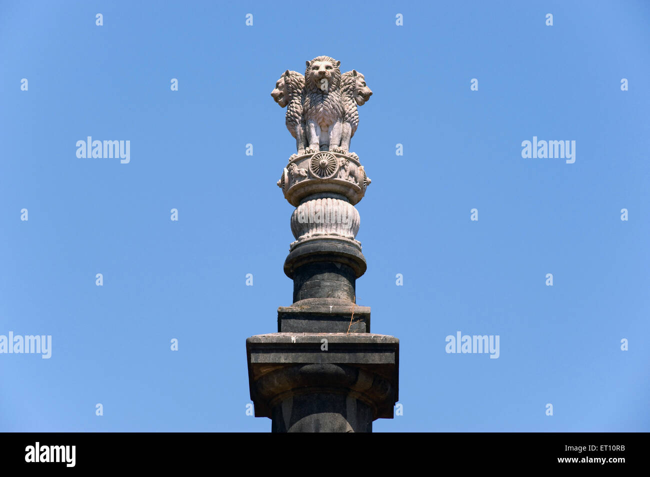 Ashoka Stambh Staatswappen im kommunalen Garden; Panjim; Goa; Indien Stockfoto