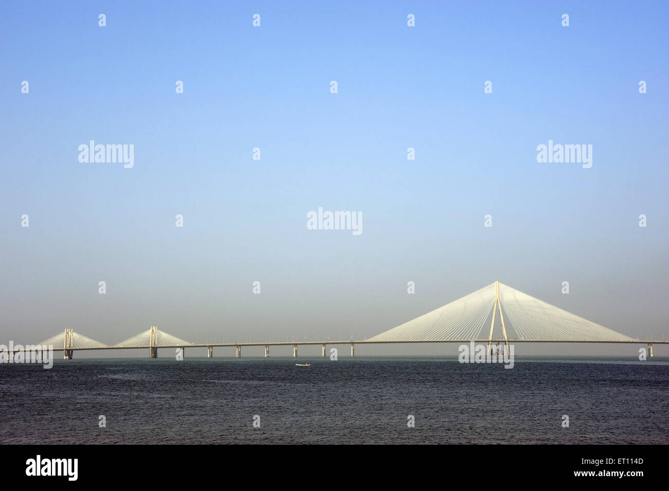 Bandra Worli Rajiv Gandhi Sea Link Bridge Mumbai Maharashtra Indien Asien Stockfoto